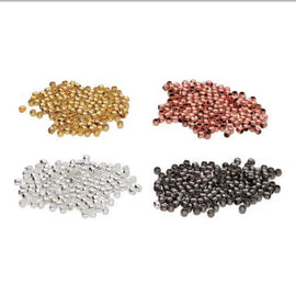 Beadsmith Round Crimp Beads: 600pc Assortment, 1.3mm Size 0 - Silver, Gold, Copper, Black Oxide FACB02ASST