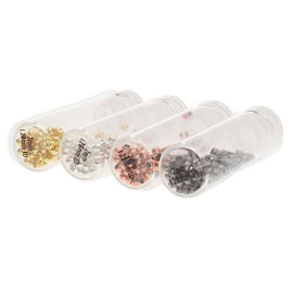 Beadsmith Round Crimp Beads: 600pc Assortment, 2mm Size 1 - Silver, Gold, Copper, Black Oxide FACB22ASST