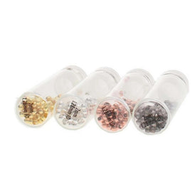 Beadsmith Round Crimp Beads: 600pc Assortment, 2mm Size 1 - Silver, Gold, Copper, Black Oxide FACB22ASST