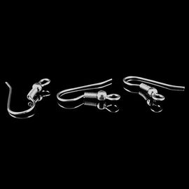 Hypoallergenic Stainless Steel 19mm Fishhook Ear Wires: 48 ct