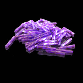 12mm x 2mm dark purple twisted bugle beads, Miyuki 2012, 25gm, ~420 beads