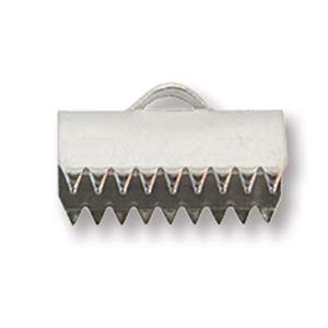 13mm stainless steel ribbon crimp, 36 pcs Also great for leather & faux leather!