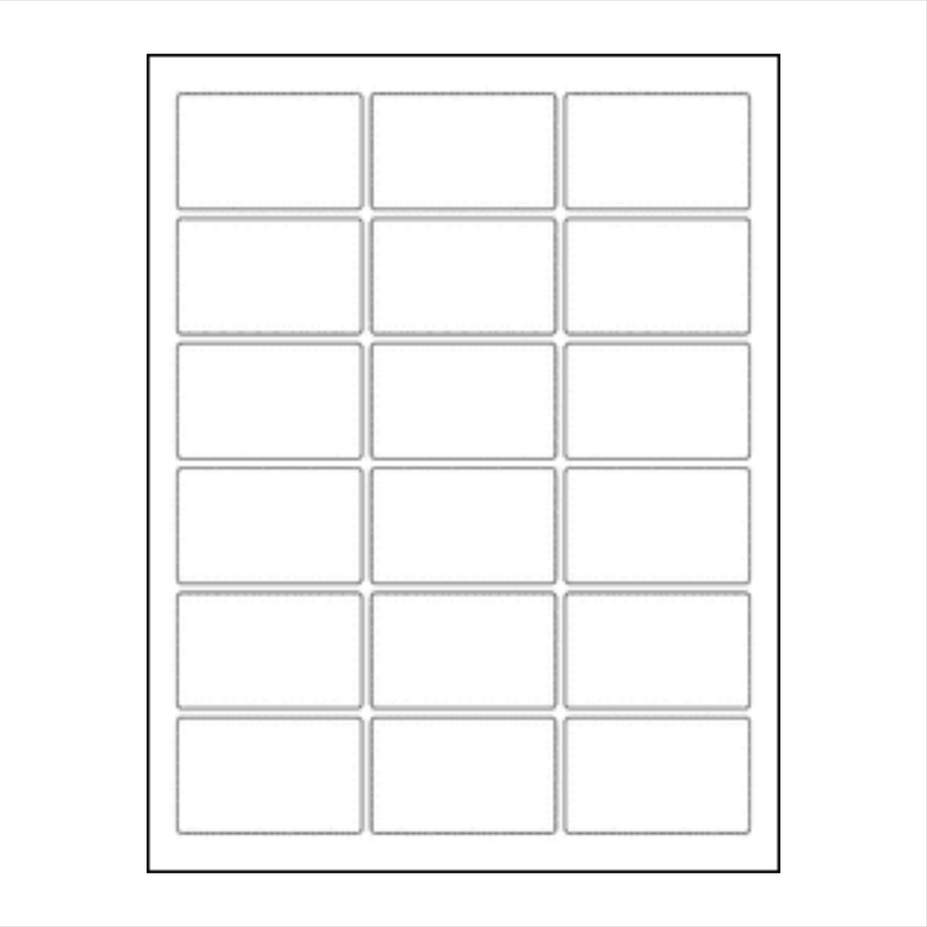 3.5 x 2 matte white, printable business cards, 10 sheets (100 cards)
