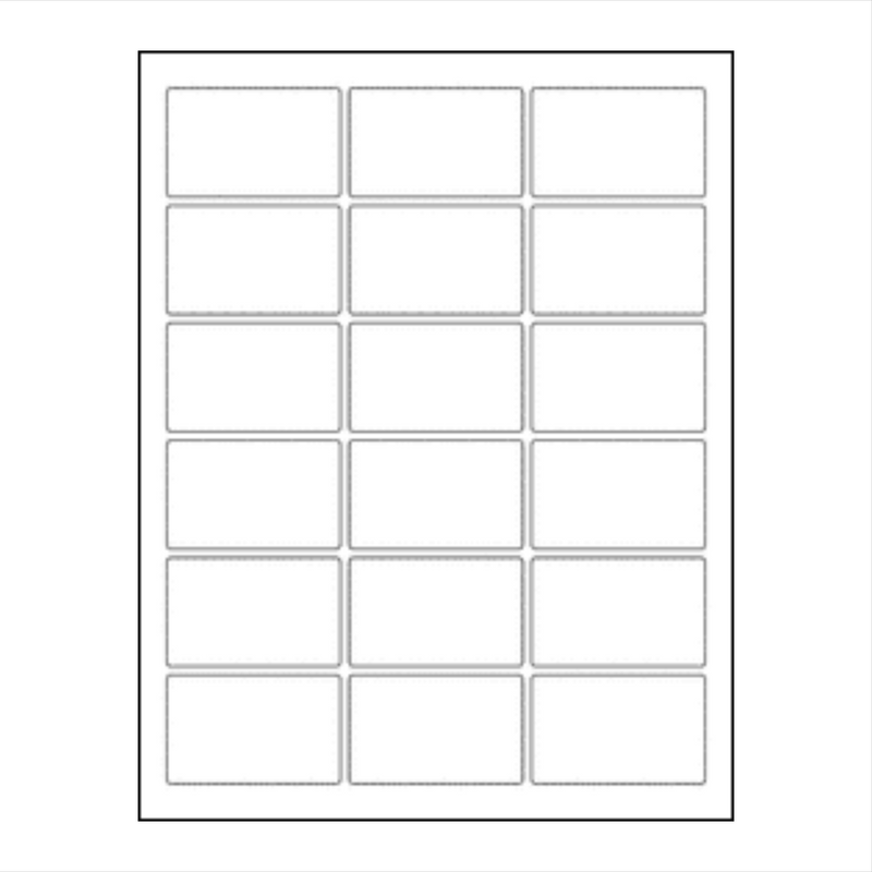 2.5x1.563" rounded rectangle labels with PERMANENT adhesive 10 sheets=180 labels