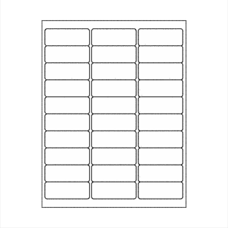 2.625x1" matte white address labels with REMOVABLE adhesive 10 sheets=300 labels