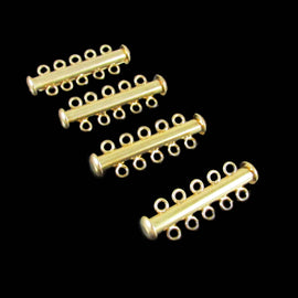 31 x 10 mm gold plated brass, 5 strand clasps, 4 clasps