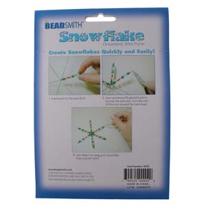 3.75" wire snowflake forms, .8mm diameter wire, package of 8 forms