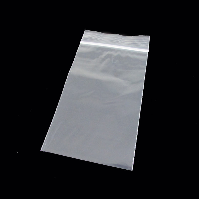3" x 5" zip top reclosable polyethylene storage bags, 2 mil thick, 100 pcs