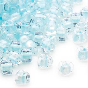 4mm clear color line ice blue triangle glass beads Miyuki TR1112 20gm ~250 beads