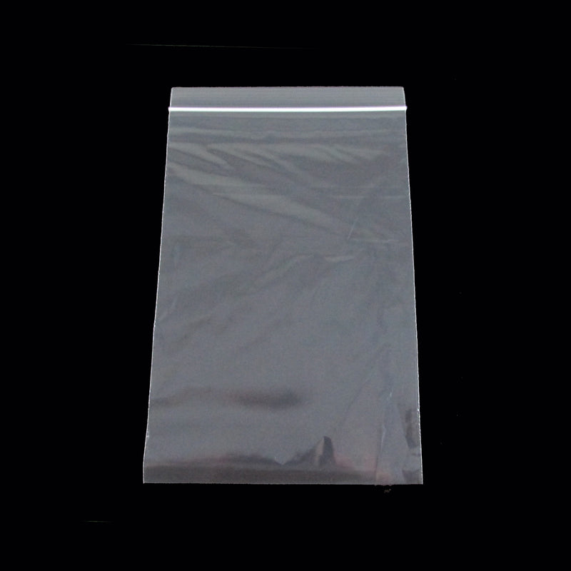 6" x 9" zip top reclosable plastic storage bags, 2 mil thick, 100 pcs