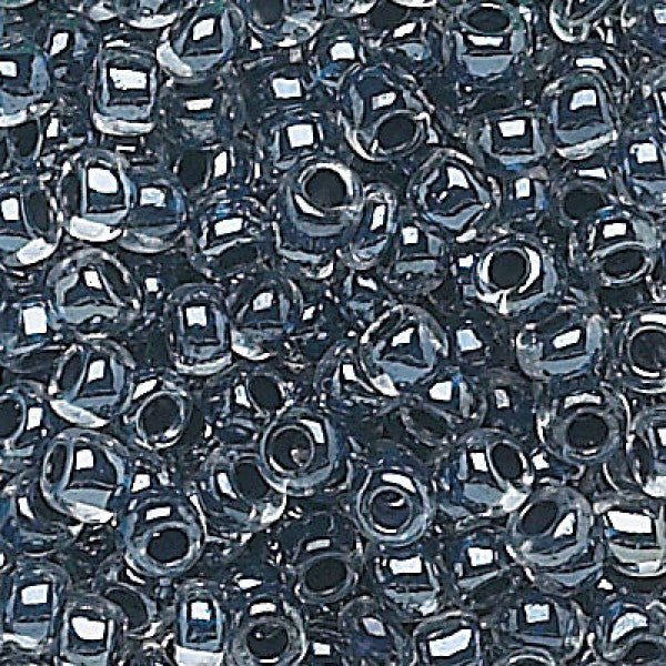 Size 6/0 crystal color lined jet black Czech glass seed beads, 100gm, ~340 beads