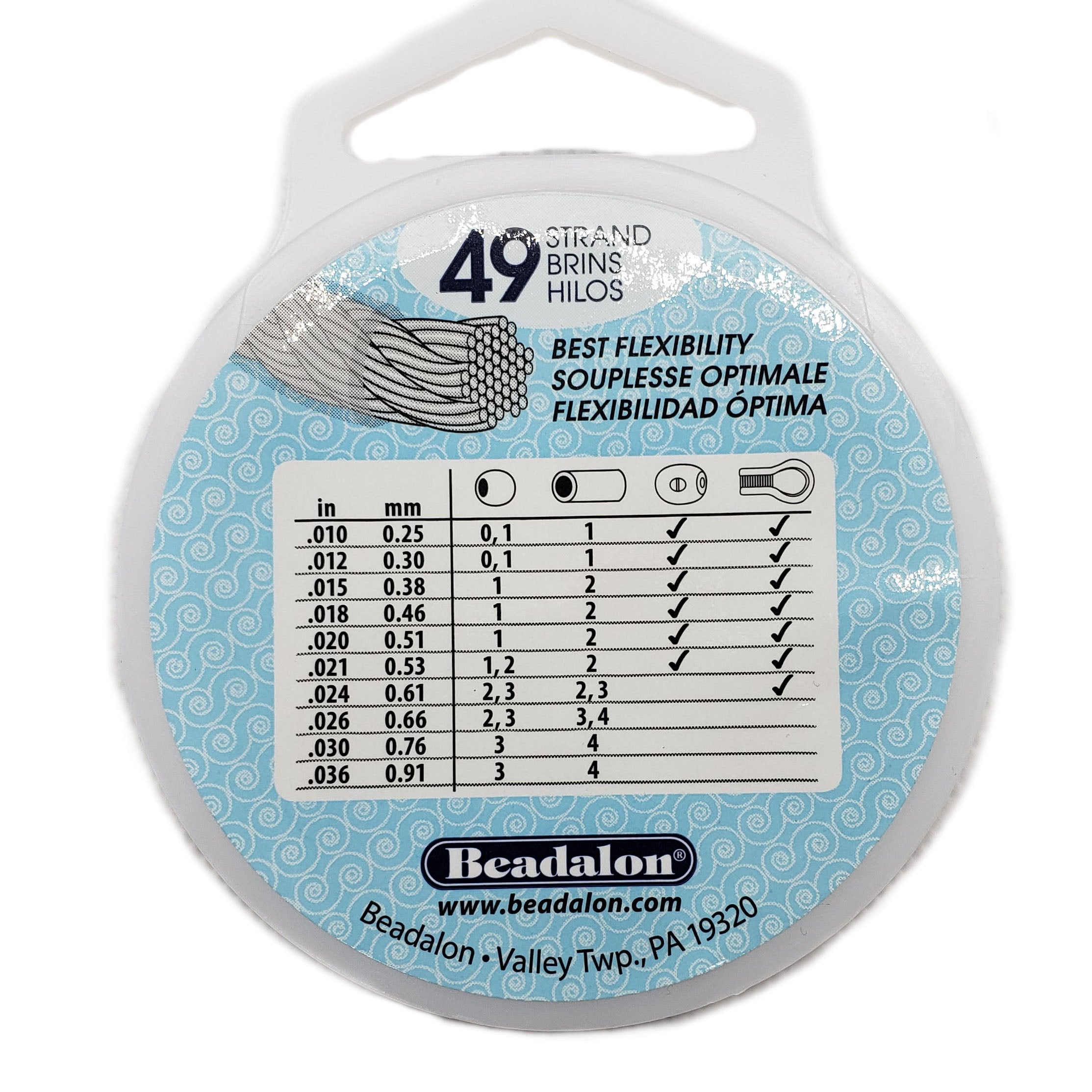 Beadalon Beading Wire 7 Strand Wire, Assorted Colors and Sizes