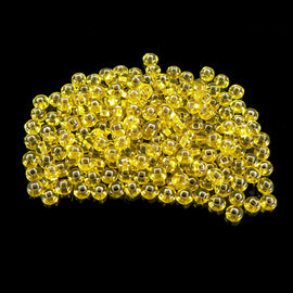 Size 8/0 silver lined yellow seed beads, 100gm, ~3000 beads