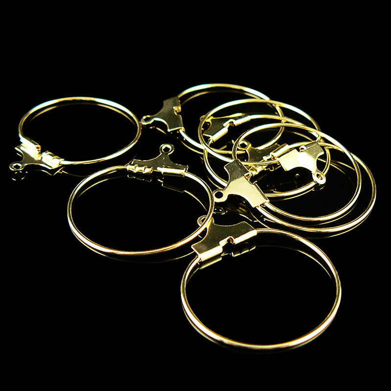 20mm gold plated beading hoops, 24 pcs.