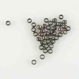 1.5mm inside diameter antiqued copper, smooth crimp beads, 100 pcs