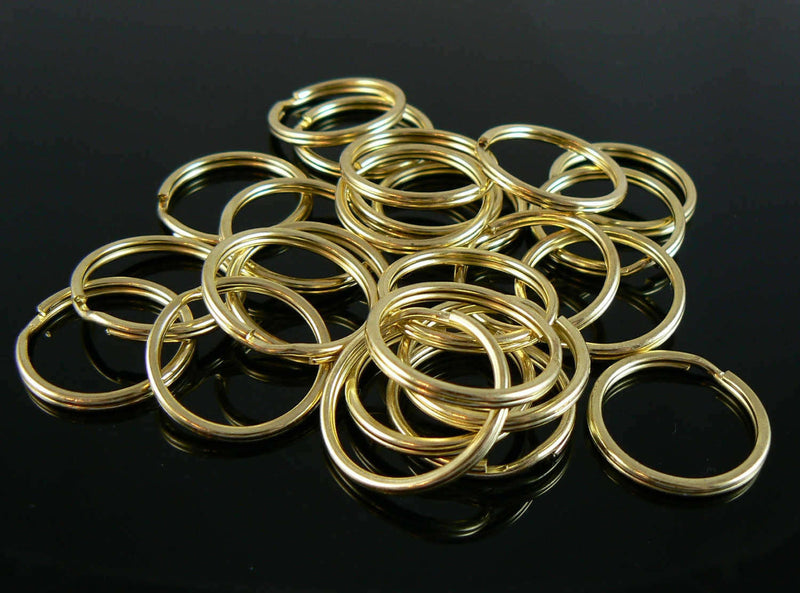 24mm nickel plated OR gold plated split ring/ key ring/ key chain rings, 25 pcs