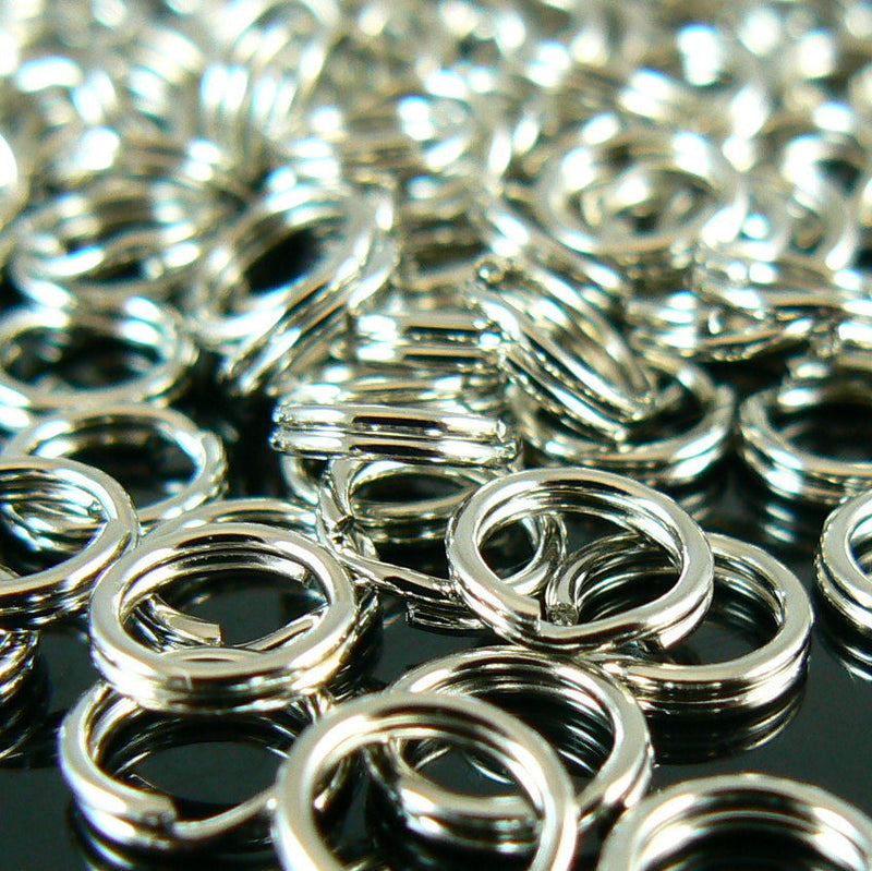 6mm gold plated, nickel plated, or black oxide split rings, 1,000