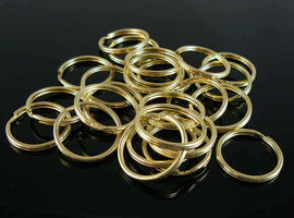 24mm nickel plated OR gold plated split ring/ key ring/ key chain rings, 50 pcs