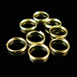 9mm gold or nickel plated split ring/ key ring/ key chain ring, 50 or 100 pcs.