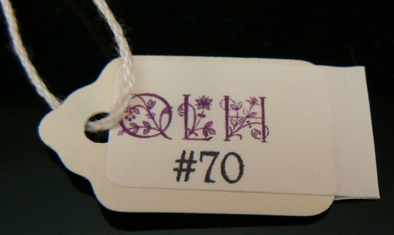 Size 1 white scallop top string tags/ merchandise price tags, 100 pcs