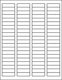 1.75x.5" mt white blank printable ret address label, REMOVABLE adhesive 10sheets