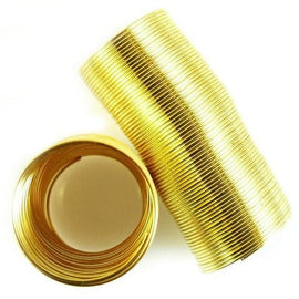 0.75" Bead Smith gold plated stainless steel RING memory wire, .5oz, ~125 loops