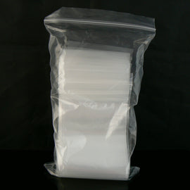 3" x 4" zip top reclosable polyethylene storage bags, 2 mil thick, 100 pcs