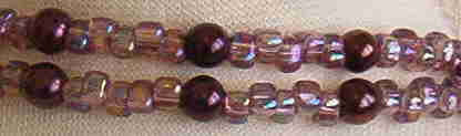 4mm iris lilac Miyuki triangle glass beads, 20 grams, approx. 250 beads