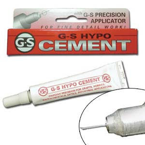 G-S HYPO CEMENT Jewelers Hobby Adhesive Crafting Glue 1/3 oz. Tube