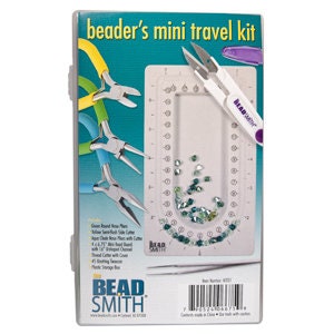 Beader's Mini Travel Kit by The Bead Smith. Great for traveling beaders and jewelry makers!