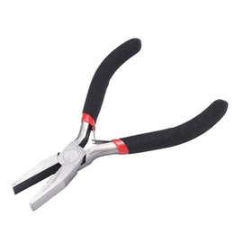 Flat nose pliers with comfort handle, 5" long, rustless carbon steel, Beadthoven brand