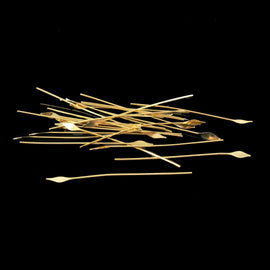 2", 22 gauge, spear end, gold plated, paddle head pins, 50pcs. For earrings, pendants, drops, dangles. Different | elegant | bridal