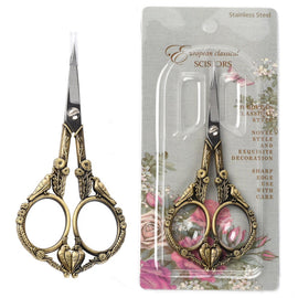 4.67" retro / vintage style, antiqued bronze peacock, stainless steel embroidery / sewing/ crafting scissors | thread nippers