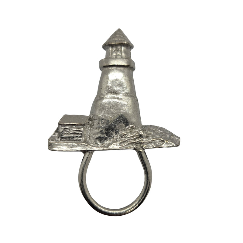 Lighthouse silver tone eyeglasses holder pendant, 1 pc