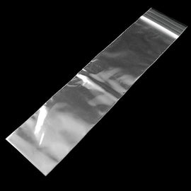 2" x 8" zip top reclosable polyethylene storage bags, 2 mil thick, 100 pcs