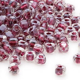 4mm clear color line wine triangle glass beads Miyuki TR1118 20 grams ~250 beads